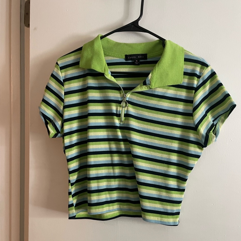 Green Striped Shirt